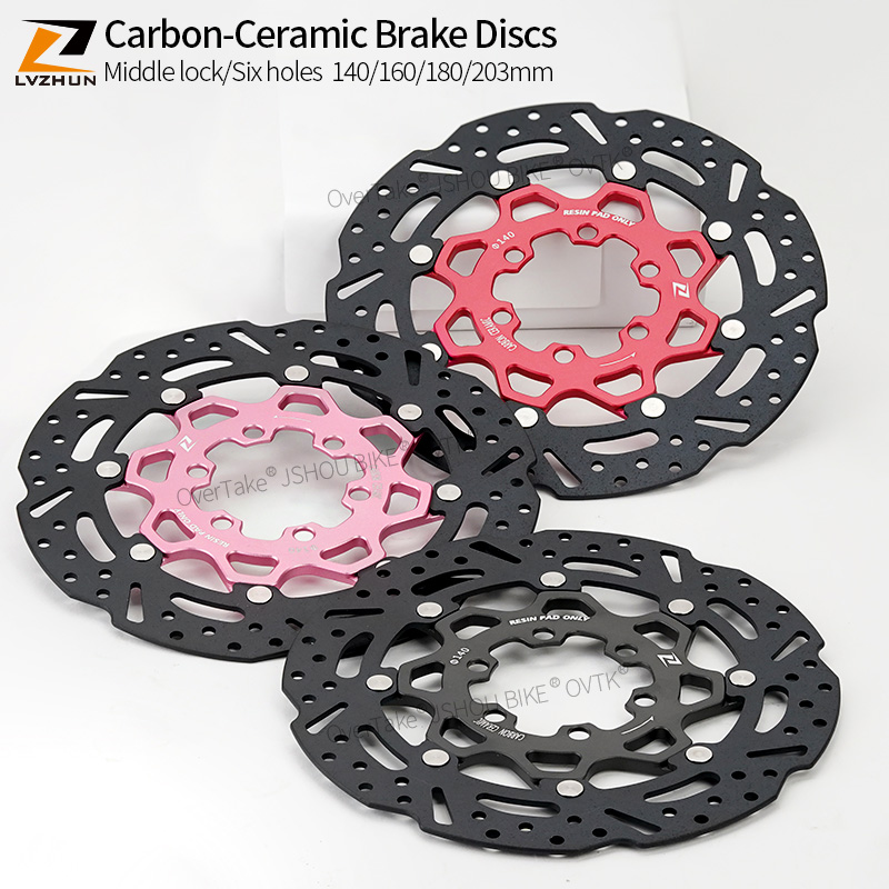 Carbon Ceramic Motorcycle Brake Rotor - LVZHUN Bike Carbon-Ceramic Remschijven 140/160/180/203mm Ultralicht